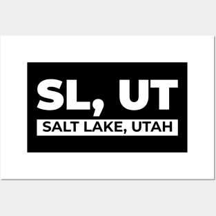 SL UT Salt Lake City Utah Funny Posters and Art